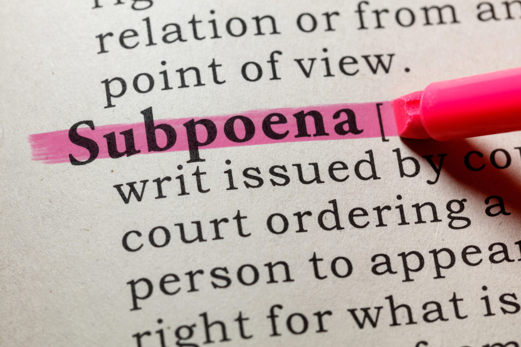 subpoena