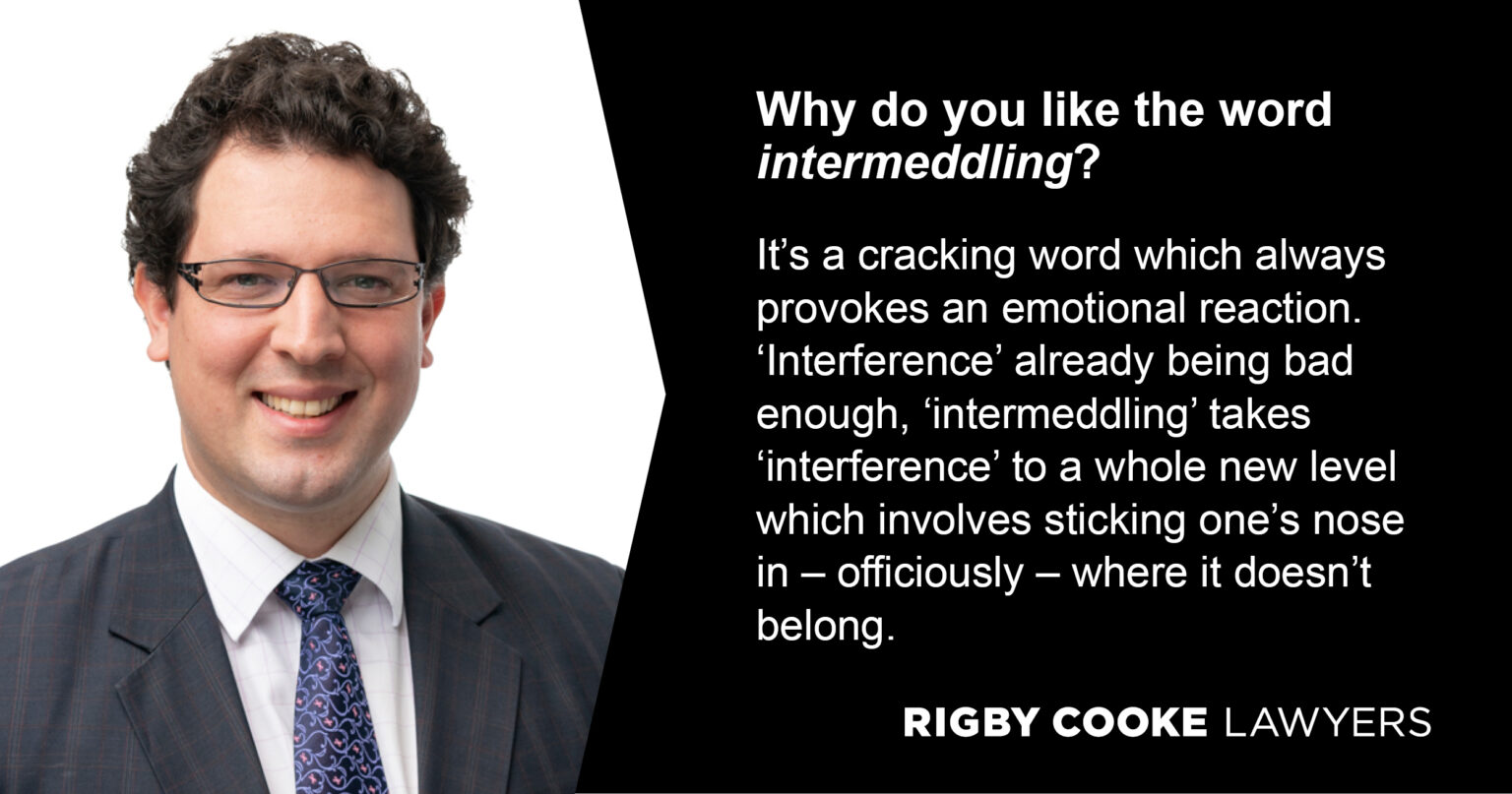 The Legal Language intermeddling Rigby Cooke Lawyers